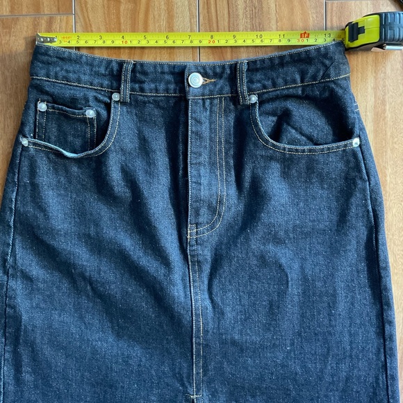 *SOLD* Mimosa Denim Black Max Skirt - Picture 4 of 5